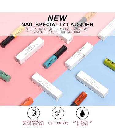 4 Colors Nail Polish Set Stamping Polish Detailed Painting Plastic Bottle Colourful Pigment Nail Art DIY Manicure Design Drawing Tool 10ml (4P-11) - Buy Online on GoSupps.com