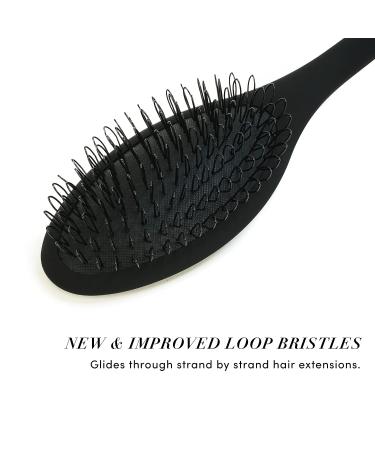 The Hair Shop Black Loop Brush - Salon Professional Grade Detangler for Remy Human & Synthetic Hair Extensions - Buy Online on GoSupps.com