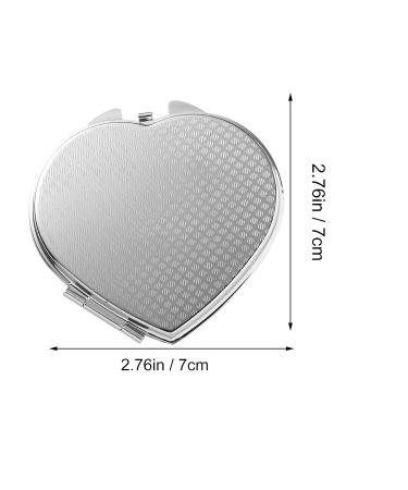Lurrose Foldable Mini Heart Shaped Makeup Mirror - Compact Dual Sided Vanity Mirror for Women & Girls - Buy Online on GoSupps.com