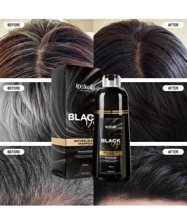 Buy Black Hair Dye 13.5 Fl Oz - Easy 3 in 1 Semi-Permanent Hair Color Shampoo for Dark Black Hair | Fast International Shipping - Buy Online on GoSupps.com
