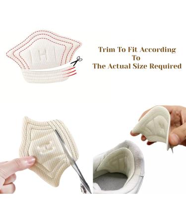 CB 4-Pairs Heel Cushion Pads - Protectors for Heel Pain Relief & Blister Prevention - Perfect for Men Women & Kids - Off-White - Buy Online on GoSupps.com