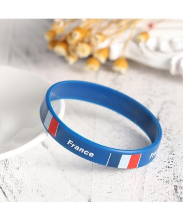 Shop LUOEM Silicone Bracelets - France Flag Football Fan Gear | 2018 World Cup 6-Pack - Buy Online on GoSupps.com
