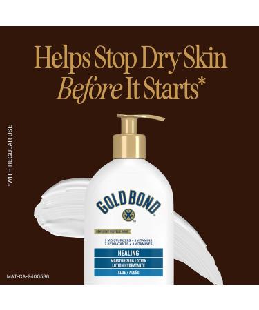 Gold Bond Healing Moisturizing Lotion 400ml Pump Bottle Healing Body Lotion With Aloe to Soothe and Hydrate Extremely Dry and Rough Skin - Buy Online on GoSupps.com
