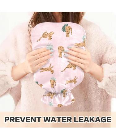 Naanle Tropical Leopard Hot Water Bottle - 1L Transparent Heat Bottle for Bed | Hand & Feet Warmer Pain Relief & Cold Therapy - Buy Online on GoSupps.com