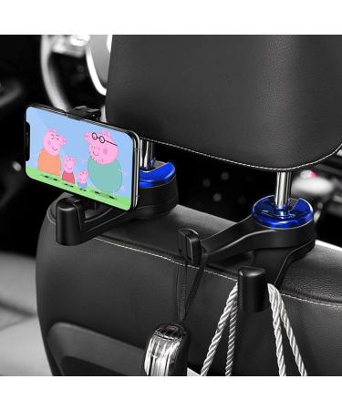 VIILICH 2-in-1 Car Headrest Hook & Smartphone Holder - Multifunctional Rear Seat Organizer (Blue) for International Shipping - Buy Online on GoSupps.com