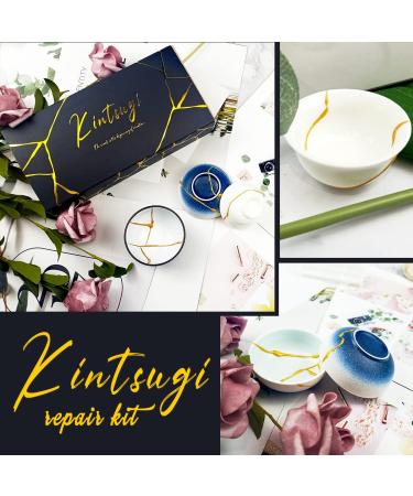Kintsugi Repair Kit (Upgrade) - Gold Powder, Glue & Epoxy Putty - Starter Ceramic Kintsugi Craft Set - Buy Online on GoSupps.com