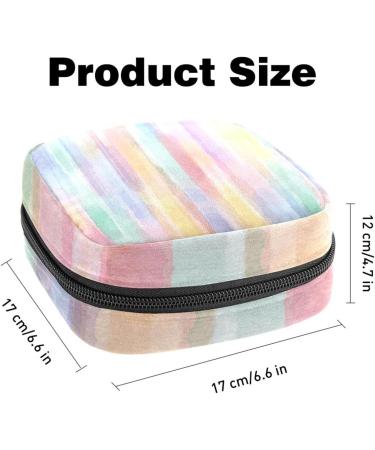 Colorful Striped Storage Bags for Women | Portable Holder for Bandages Paints Menstrual Pads & More | Ideal for School & Office - Buy Online on GoSupps.com