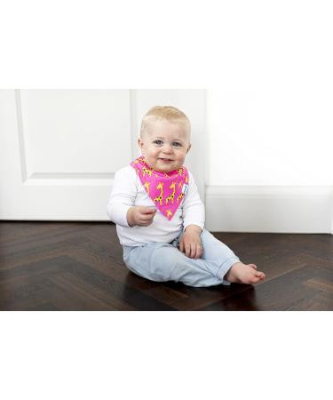 Premium 100% Organic Cotton Baby Bandana Bibs Set of 5 - Girls Set - Buy Online on GoSupps.com