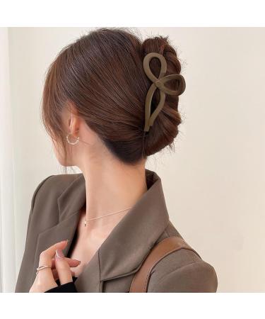 Knot hair clips: net red bow hair clips female large grab clip autumn and winter back of the head spoon hair card advanced sense of coiffure shark clip headdress 1#Creamcoloredbow - Buy Online on GoSupps.com