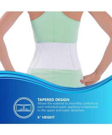 NYOrtho Tapered Abdominal Binder Compression Wrap - 30-36 Inch - Breathable Stomach Support for Post-Injury or Surgery - Buy Online on GoSupps.com