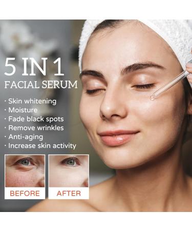 LvCCLp 5 In 1 Anti Wrinkle Firming Serum Finones Skin Vitamin Serum Wrinkle Lifting and Firming Essence with Hyaluronic Acid - Buy Online on GoSupps.com