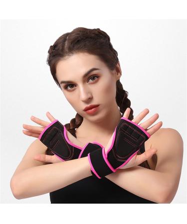 Wrist Brace for Carpal Tunnel - Unisex Half Finger Fitness Gloves - Medium Red Dumbbell Training Palm Guards - Buy Online on GoSupps.com