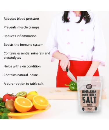 Premium Root Foods Himalayan Pink Salt (Fine) 450g | 950g | 200g - Organic - Resealable Pack 450.0 grams - Buy Online on GoSupps.com