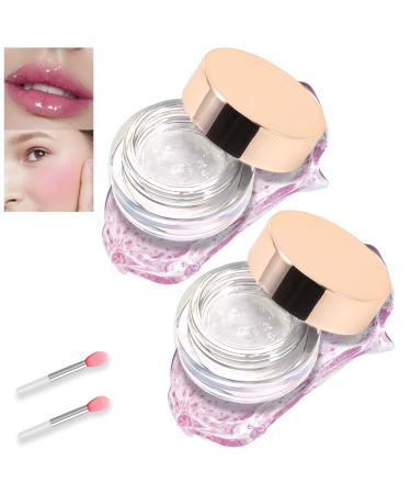 Erinde 2PCS Moisturizing Blush Magic Color Changing Rouge Blusher for Cheeks and Lips Balm Multi-Use Cream Liquid Blush Waterproof Blush Gel for Cheeks & Lips Gloss Glossy Shiny Finish Blush Makeup 1.06 Ounce (Pack of 2)