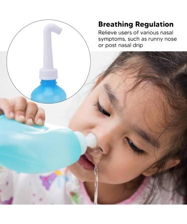 JUOPZKENN Portable Nasal Irrigation Bottle | Manual Sinus Rinse for Adults & Children | Effective Nose Wash Cleaner (500ml - Buy Online on GoSupps.com