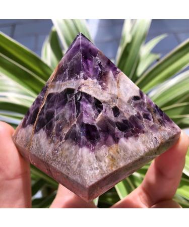 45-50mm Natural Dream Amethyst Quartz Crystal Pyramid yuebang Stone Mineral Specimen - Buy Online on GoSupps.com
