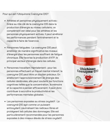 INSPORT Nutrition - Ubiquinone Coenzyme Q10-60 Vegetable Capsules - 2 months reserve - Antioxidant - Pure composition - Buy Online on GoSupps.com