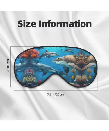 Dolphins Sea Turtle Shark Octopus Eye Mask - Ultra-Soft Light-Blocking for Comfort & Restful Sleep | International Shipping Available - Buy Online on GoSupps.com