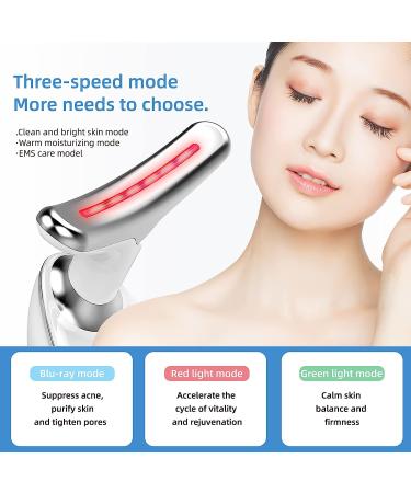 Pocarder Neck Face Firming Tool - Double Chin Reducer & Wrinkle Remover | Portable Electric Vibration Massager for Skin Care - 3 in 1 Face Massager (White) - Buy Online on GoSupps.com