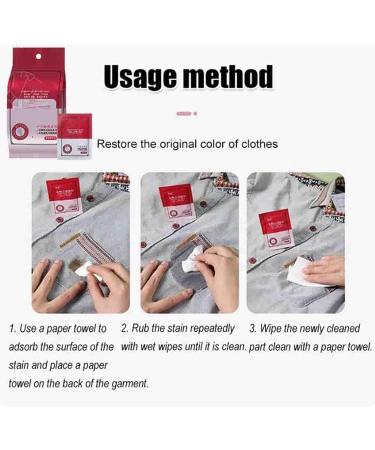 Splendiday Stain Removal Wet Wipes Clothes Stain Removal Wipes 20pcs bag Stain Remover Wipes Emergency Stain Remover Wipes Individual Wrapped Wipes Stain Remover (2pcs) - Buy Online on GoSupps.com