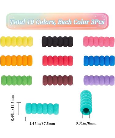 GorgeCraft 120-Pack Soft Foam Pencil Gripper - 10 Colors | Comfort Aid for Writing & Drilling | Posture Correction Tool for Adults - Buy Online on GoSupps.com