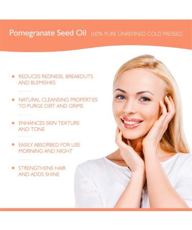 Organic Pomegranate Seed Oil | Cold Pressed Facial & Hair Nourishing Oil - Buy Online Worldwide - Buy Online on GoSupps.com