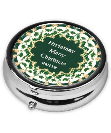 Christmas Round Pill Box Organizer | 3 Compartment Travel Pill Box - Perfect for Holiday Travel - Buy Online on GoSupps.com