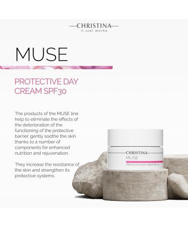 Buy CHRISTINA Muse Protective Day Cream SPF 30 | Hydrating Face Moisturizer with Hyaluronic Acid for Normal & Dry Skin - 50ml - Buy Online on GoSupps.com