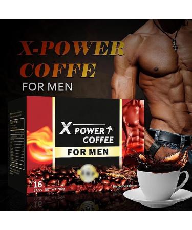 X Power Coffee X-Power Coffee for Men Maca Coffee for Men X Power Coffee for Men Ginseng Maca X Power Coffee for Men Herbal Supplement Coffee Energy Maca Instant Coffee for Men (1 BOX) - Buy Online on GoSupps.com