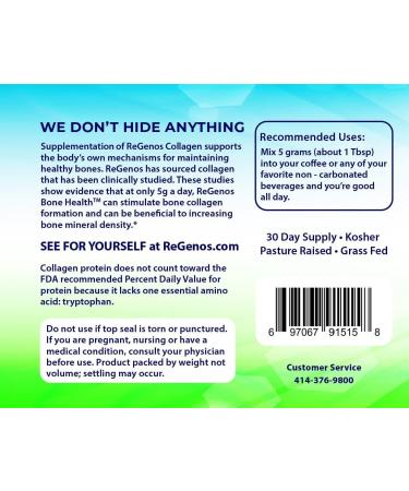 Collagen Bioactive Hydrolyzed Collagen Peptides Powder Supplement FORTIBONE Unflavored Type I and III Gluten Free Kosher 30 Day Supply (1 Pack) 5.29 Ounce (Pack of 1) - Buy Online on GoSupps.com