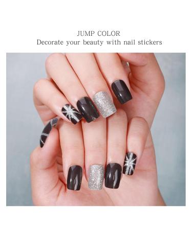 JMEOWIO Black Nail Foil Glitter - Self-Adhesive Gel Nail Stickers for Stunning Nail Design | International Shipping - Buy Online on GoSupps.com