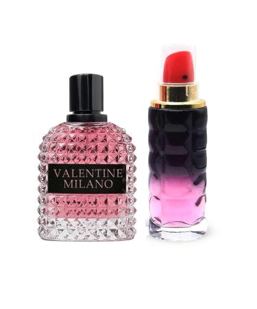 Women's Perfume Combo Set Milano Women&Kiss Me Floral Fruity Fragrance Eau De Parfum Elegant 100ml Bottle Natural Spray Each for Daily Used Milano&Kiss Me