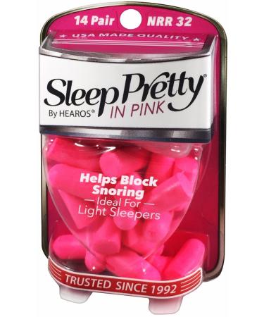 Sleep Pretty in Pink Women's Ear Plugs 14 Pair (Pack of 3)