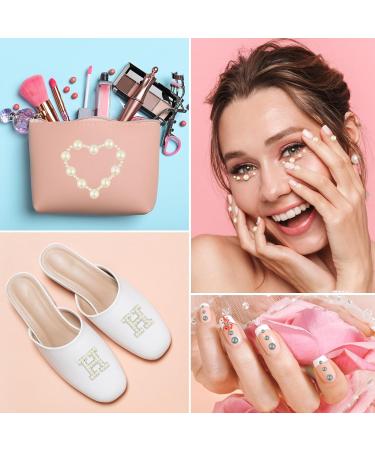 Astaron 50g Flat Back Mixed Street Stones & Half Pearls - Rhinestones for Nail Art Cups & Shoes (Silver Gray/White) - International Shipping Available - Buy Online on GoSupps.com