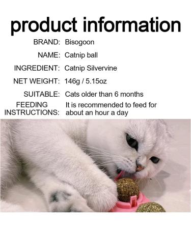 Bisogoon Catnip Wall Ball Toy - Natural Interactive Licking Treats for Cats - Edible Balls - Kitty Catnip Wall Toy (Blue) - Buy Online on GoSupps.com