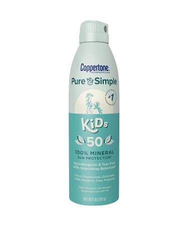 Coppertone Pure and Simple Kids Spray Sunscreen SPF 50 - Pack of 3 | Broad Spectrum Sunscreen for Kids 5 Oz - Buy Online on GoSupps.com