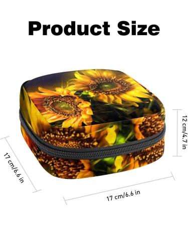 Women's Sunflower Napkin Storage Bag | Portable Menstrual Cup & Bandage Organizer | Perfect for First Period - Buy Online on GoSupps.com