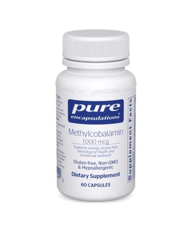 Pure Encapsulations Methylcobalamin 1,000 mcg | Vitamin B12 Supplement to Support Memory, Nerves, and Cognitive Health* | 60 Capsules 60 Count (Pack of 1) Standard Packaging