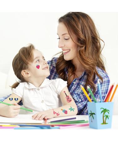 JOLINTAL 10 Sheets Temporary Tattoos for Kids Hawaiian Luau Birthday Party Decorations Hawaiian Tattoos Summer Pool Beach Tropic Party Supplies for Kids Boys Girls Adults Birthday Party Favors - Buy Online on GoSupps.com