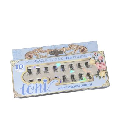 IONI Faux Mink Individual Lash Extensons 3-STRAND Medium-Length