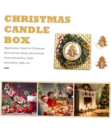 Didiseaon Scented Candle Gift 5 Boxes Christmas Candle Gift Box Decorative Candle Tin Jars Aromatherapy Candles for Home Stress Relieve Candle Iron Travel Tin Can Dining Table - Buy Online on GoSupps.com