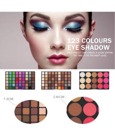 Allbesta 123 Colors Professional Makeup Palette - 9 Powder 6 Blush 108 Eyeshadow Shades for Flawless Beauty - Buy Online on GoSupps.com