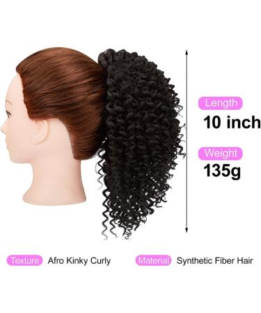 Short Afro Drawstring Ponytail 10 Inch Kinky Curly Ponytail Drawstring Afro Puffs Curly Ponytail Extension Synthetic Hairpieces for Black Women 10 Inch 2# - Buy Online on GoSupps.com