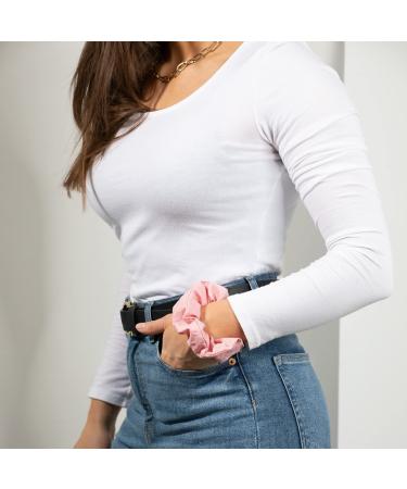 Fairhair 2 Pink Scrunchies & 3 Hair Ties Set | Organic Cotton & Natural Rubber | Metal-Free Plastic-Free | Gentle on Hair & Eco-Friendly - Buy Online on GoSupps.com