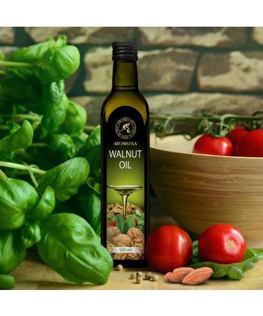 Premium Walnut Oil 500ml - Cold-Pressed Vegan Gourmet Oil for Salads & Dishes - Unaffected Glass Bottle - Buy Online on GoSupps.com