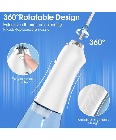 Portable Water Dental Flosser - 5 Modes 6 Tips Rechargeable & Travel-Friendly | Global Shipping Available - Buy Online on GoSupps.com