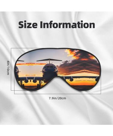 Aircraft Plane at Sunset Print Double-Sided Eye Mask Soft and Light Blocking for Enhancing Sleep Quality - Buy Online on GoSupps.com