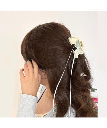 Women Hair Claw Clip Bowknot Chin Claw Clip Anti-slip Hair Grip Clip Hairstyle Hair Banana Clip Style2 - Buy Online on GoSupps.com