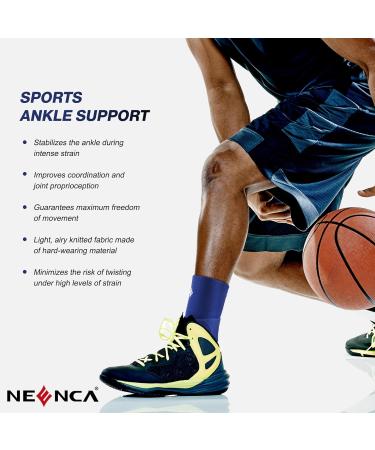 NEENCA Ankle Brace for Sprained Ankle | Compression Sleeve & Stabilizer for Pain Relief | Removable Strap for Plantar Fasciitis & Achilles Tendonitis | Suitable for Men & Women - Size Large Right - Buy Online on GoSupps.com