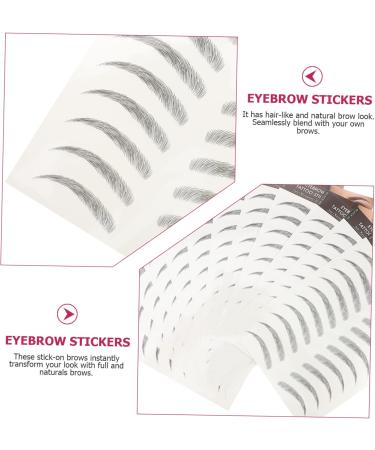 Beavorty Makeup Stickers 12pcs Eyebrow Stickers Waterproof Stickers 3d Brow Stickers Eyebrow Tattoos Stickers Black Eyebrow Cejas - Buy Online on GoSupps.com